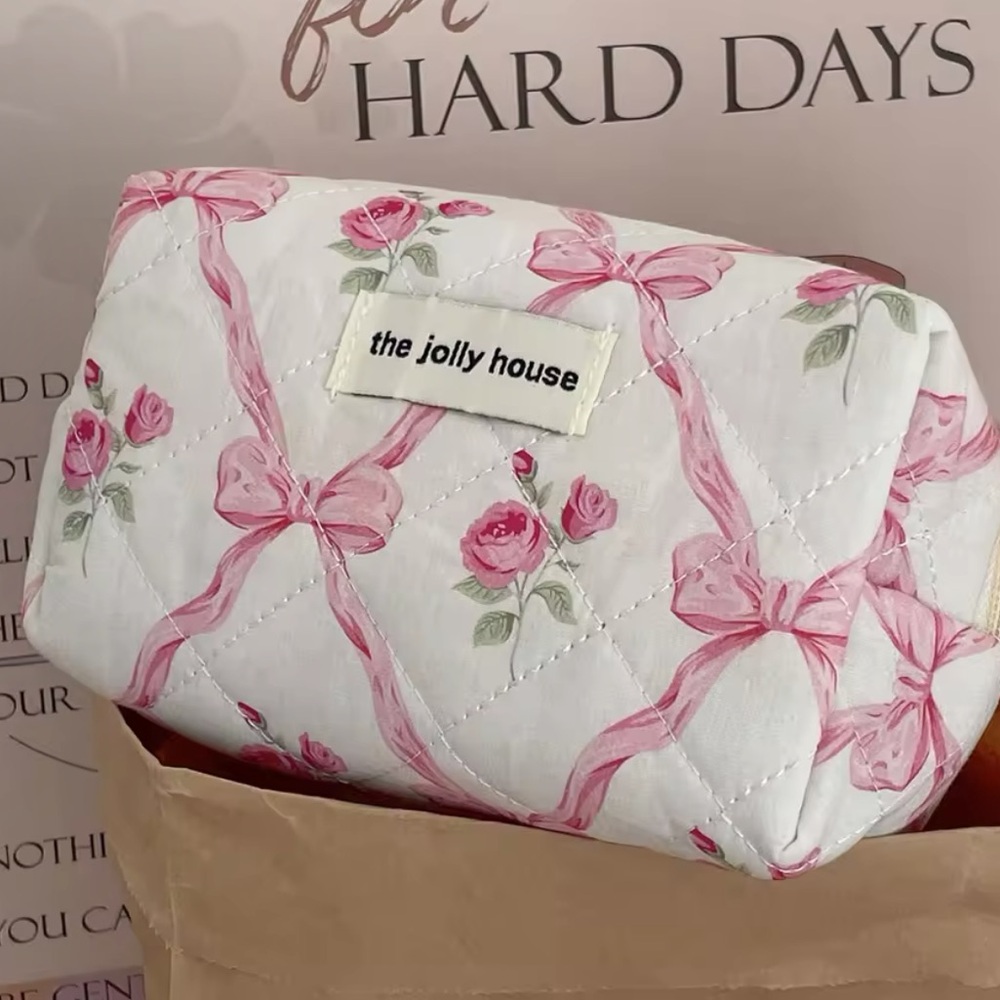 Coquette makeup bag